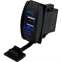 Sea Dog 426520-1 Double USB Rocker Switch-Style Power Socket