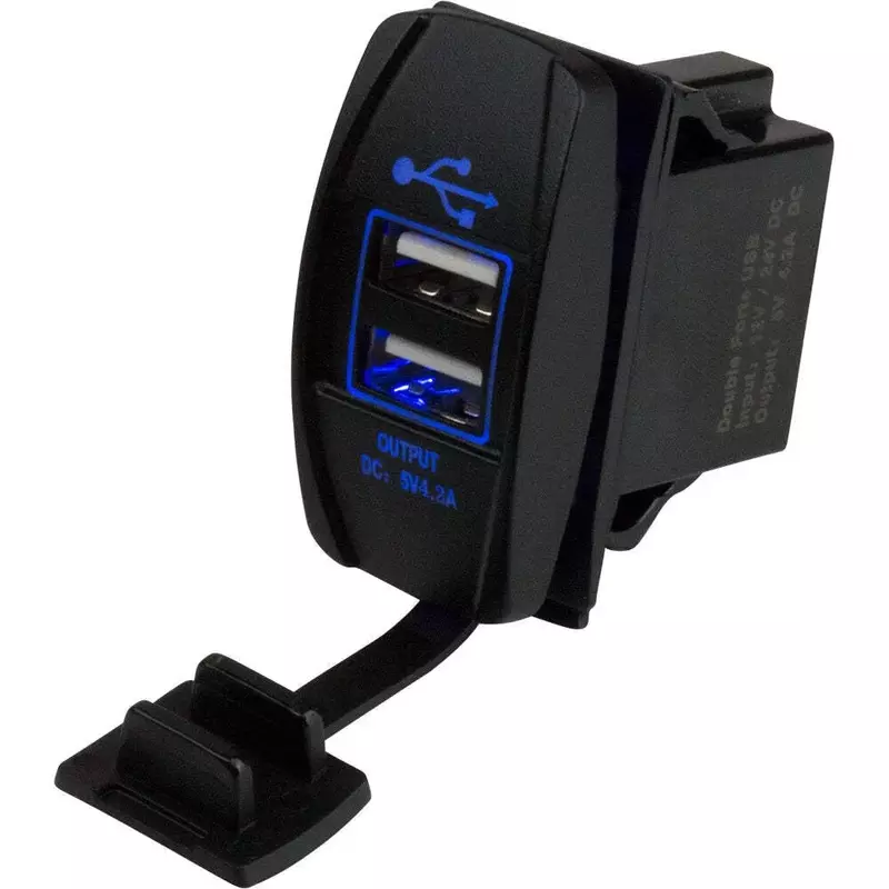 Sea Dog 426520-1 Double USB Rocker Switch-Style Power Socket