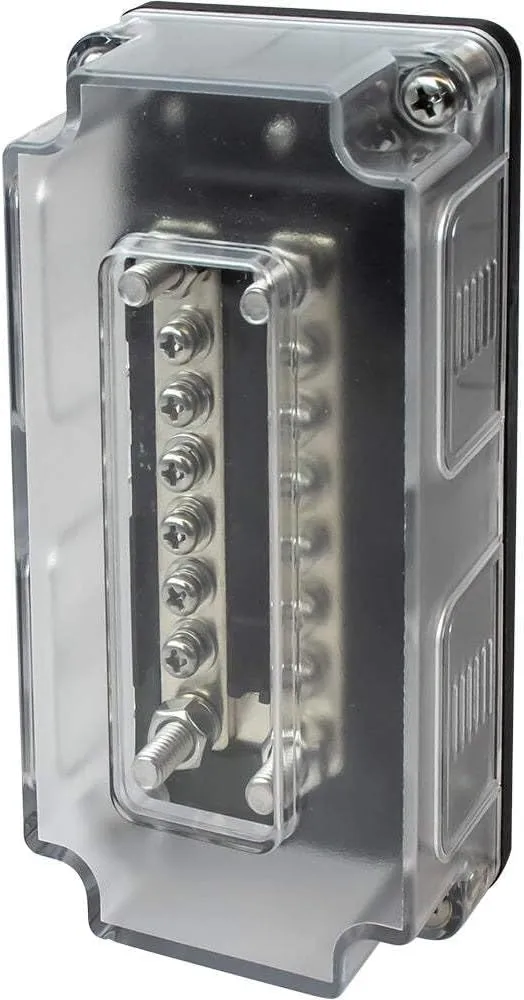 Sea-Dog Dual Buss Bar w/Cover - 12 Terminals