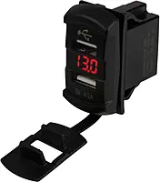 Sea-Dog Dual USB Rocker Switch Style Voltmeter w/Hidden Display