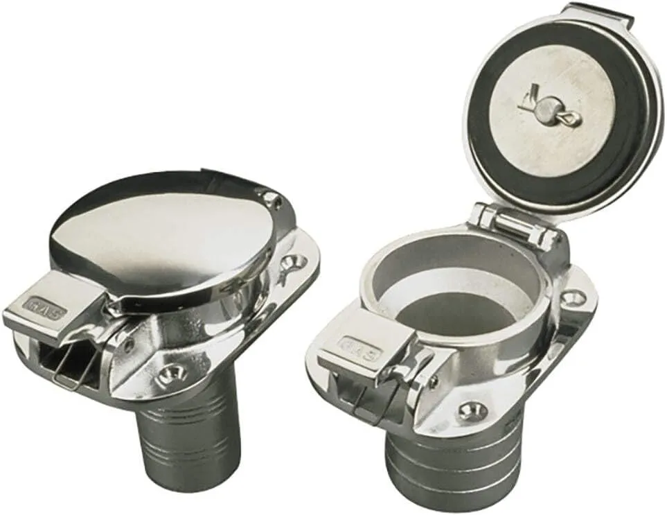 Sea-Dog Stainless Steel Flip Top Deck Fill - Gas - 2" Hose