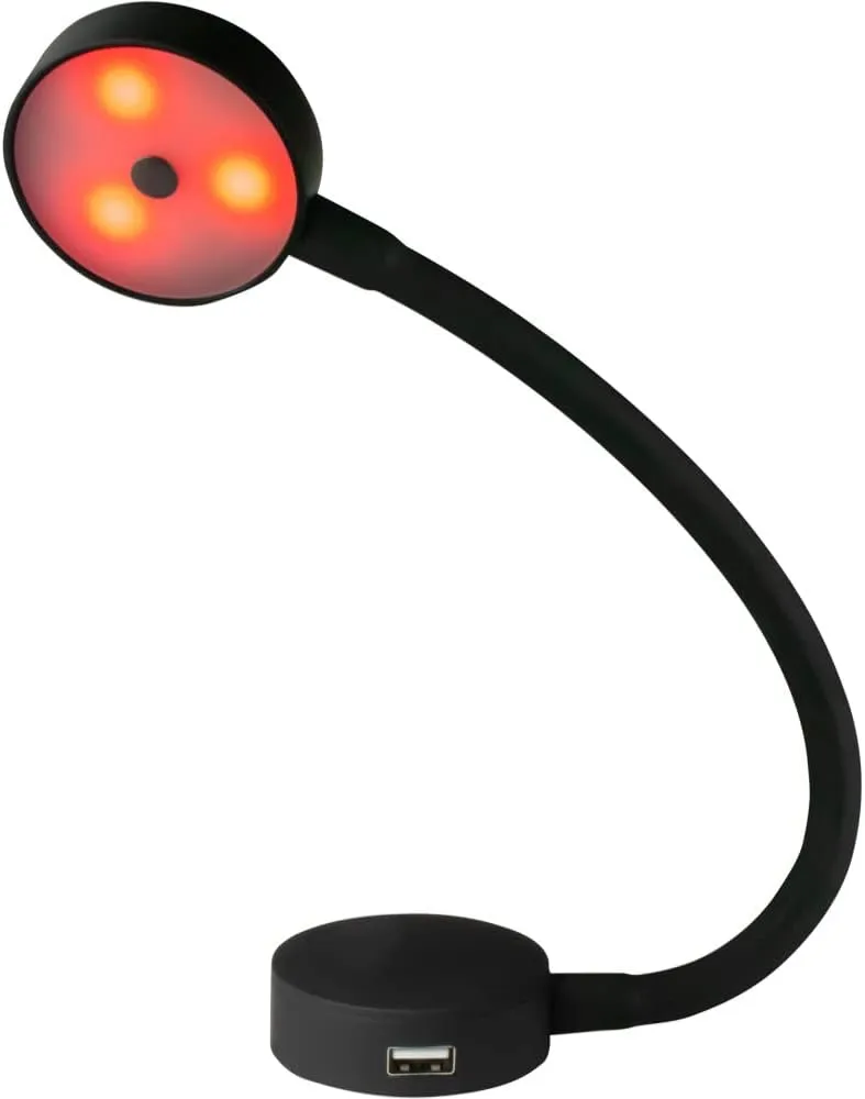 Sea-Dog LED Flex Neck Day/Night Light w/USB Socket - Red & White Light