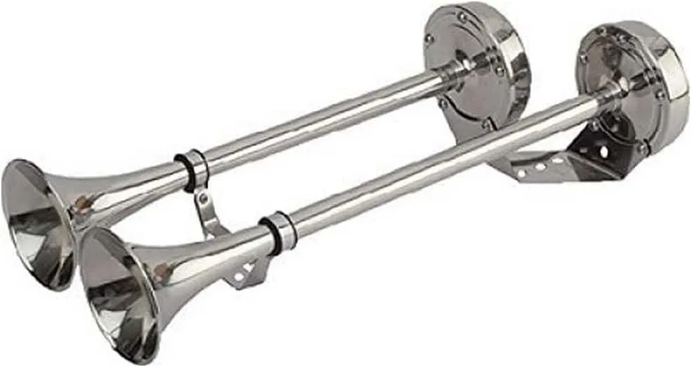 Sea-Dog MaxBlast Stainless Steel Trumpet 12V Horn - Dual