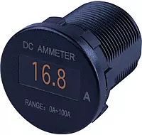 Sea-Dog Round OLED DC Amp Meter - 0 Amp-100 Amp