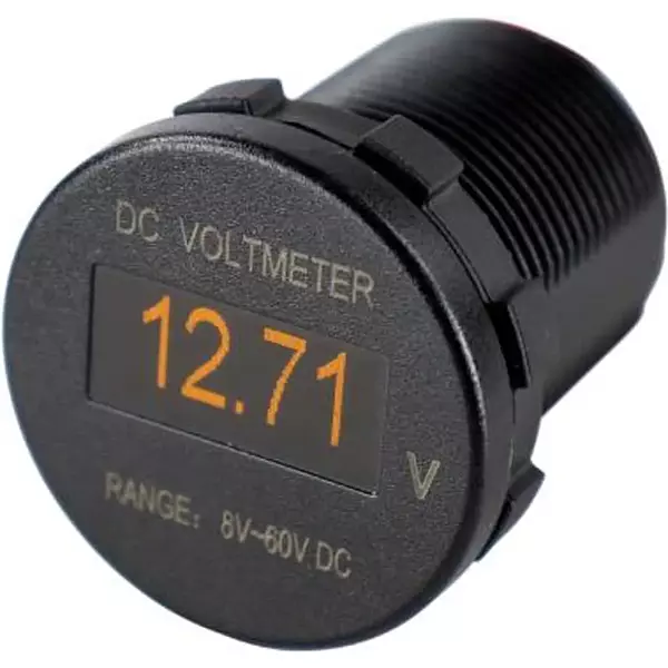 Sea-Dog OLED Voltmeter - Round