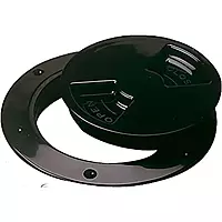 Sea-Dog Quarter-Turn Smooth Deck Plate w/Internal Collar - Black - 8"