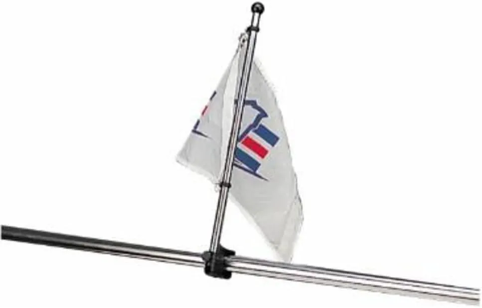 Sea Dog 327122-1 Adjustable Rail Mount Flag Pole - 15-1/4"