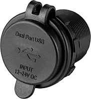 Sea-Dog Round Dual USB & USB-C Power Socket