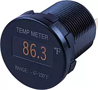 Sea-Dog Round OLED Temperature Meter Fahrenheit w/6' Lead