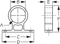 Sea-Dog Round Power Socket/Gauge Mounting Bracket