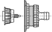Sea-Dog Sink Drain w/Strainer f/2" Openings - 5/8" Barb