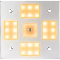 Sea-Dog Square LED Mirror Light w/On/Off Dimmer - White & Blue