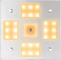 Sea-Dog Square LED Mirror Light w/On/Off Dimmer - White & Blue