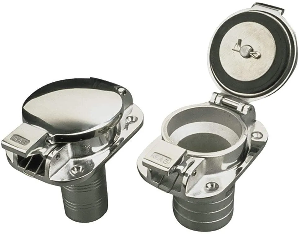 Sea-Dog Stainless Steel Flip Top Deck Fill - Gas - 1-1/2" Hose