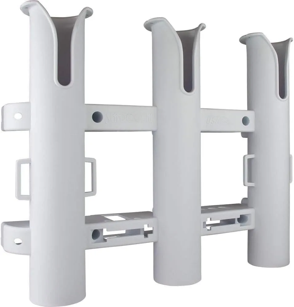Sea-Dog Triple Threat Three Pole Rod Holder - White