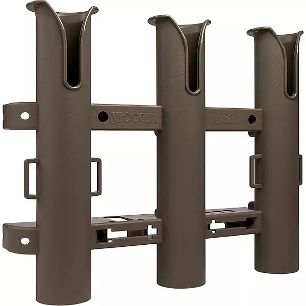 Sea-Dog Triple Threat Three Pole Rod Holder - Flat Dark Earth