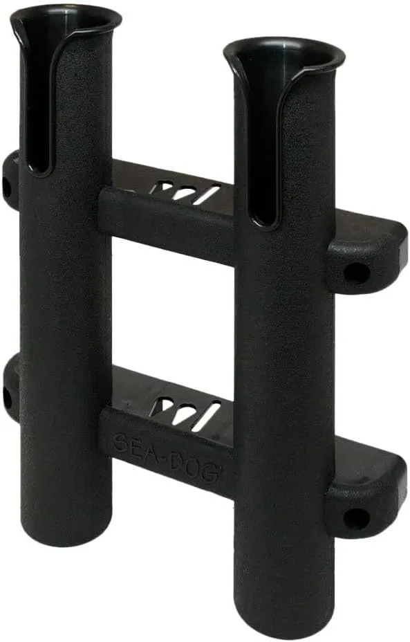 Sea Dog Line 325029-1 Two Pole Side Mount Rod Holder, Black