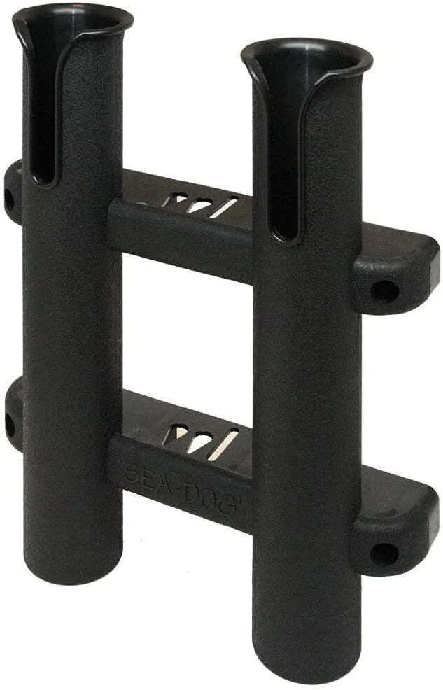 Sea Dog Line 325029-1 Two Pole Side Mount Rod Holder, Black