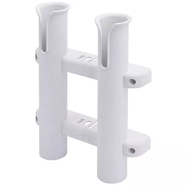 Sea-Dog Two Pole Side Mount Rod Storage Rack - White
