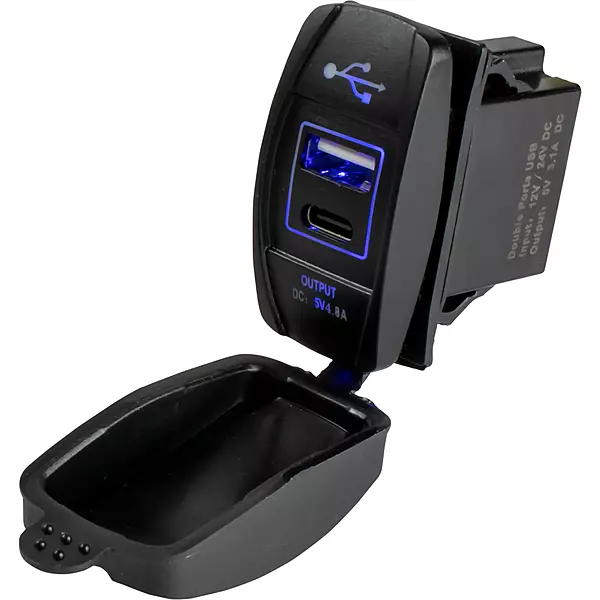 Sea-Dog USB & USB-C Rocker Switch Style Power Socket