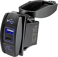 Sea-Dog USB & USB-C Rocker Switch Style Power Socket