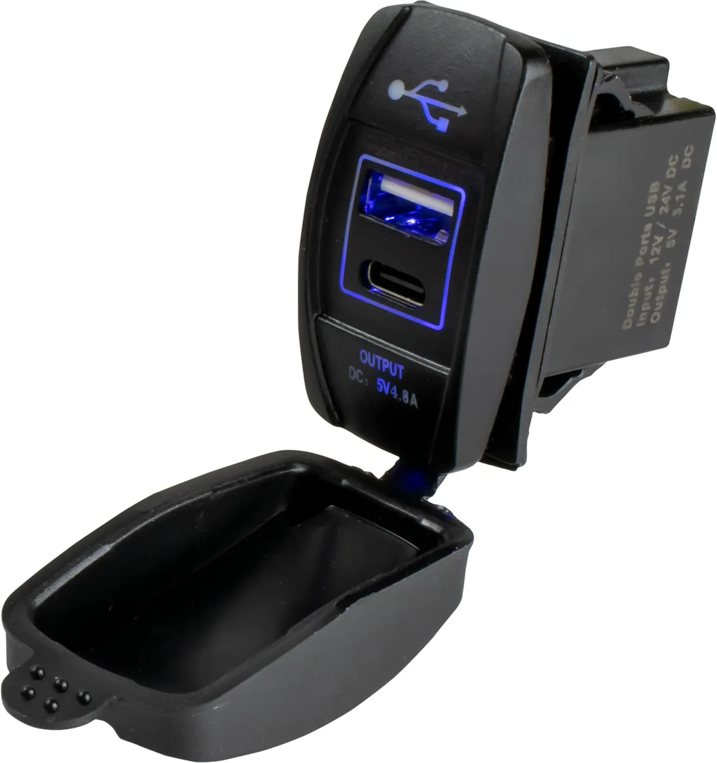 Sea-Dog USB & USB-C Rocker Switch Style Power Socket