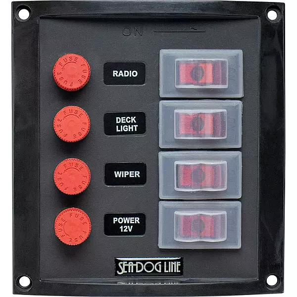 Sea-Dog Splash Guard Switch Panel Vertical - 4 Switch