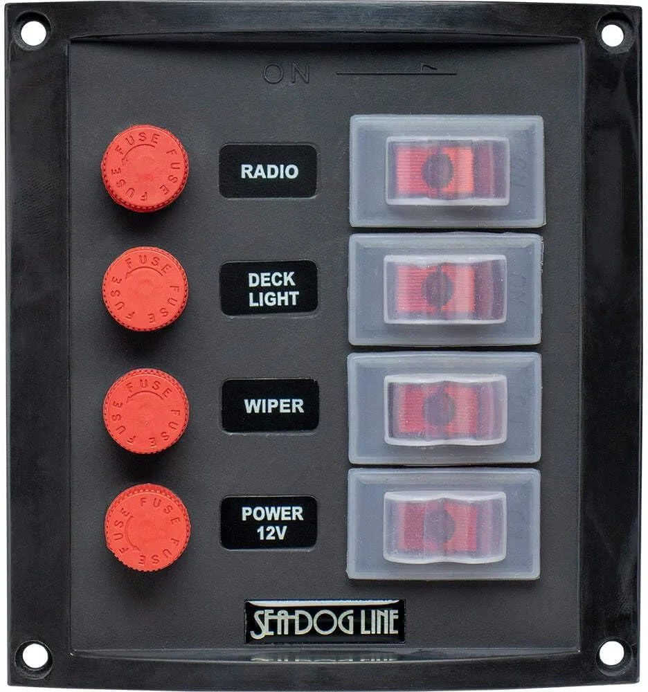 Sea-Dog Splash Guard Switch Panel Vertical - 4 Switch