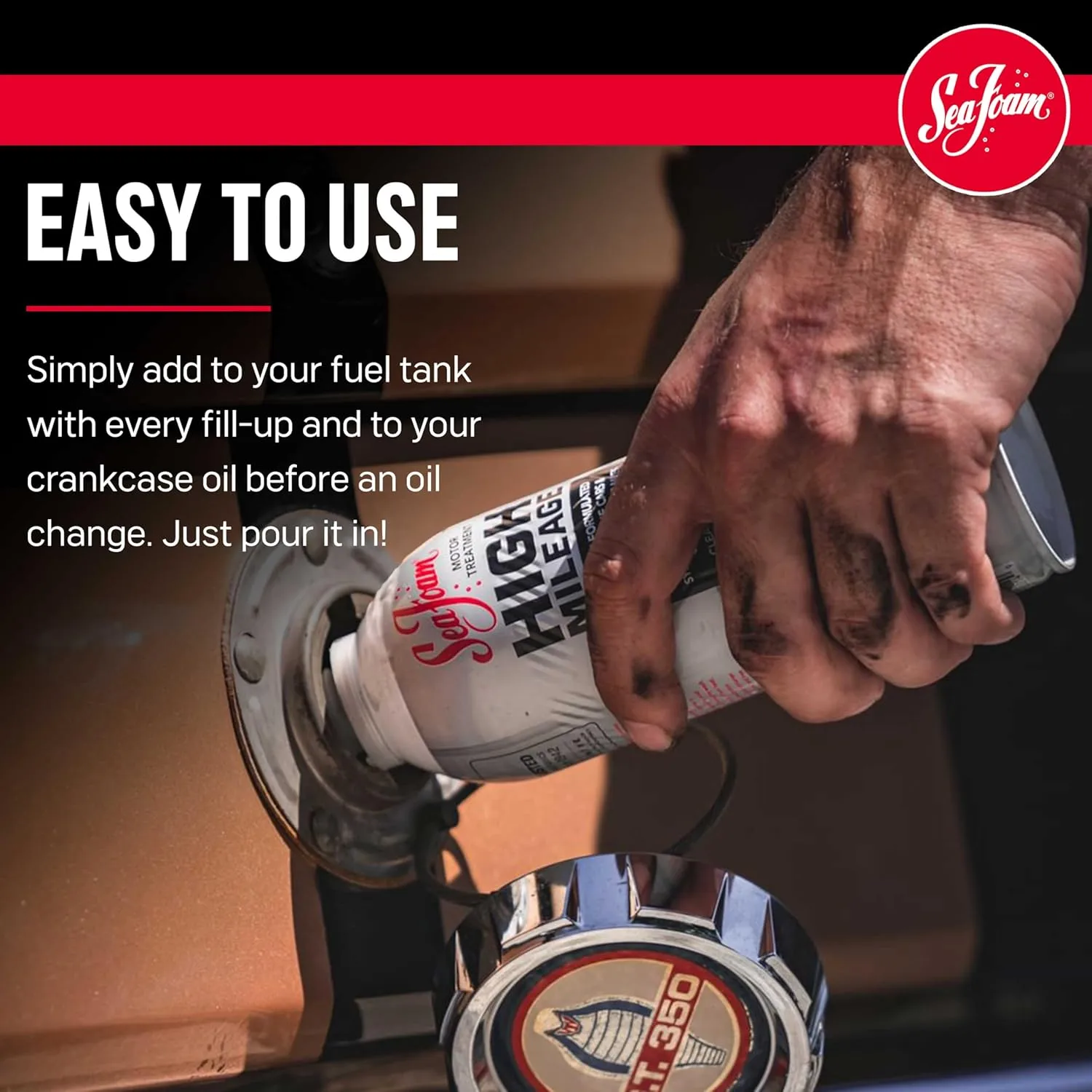 Sea Foam High Mileage Motor Treatment Gas & Oil Additive, HM16, 16 oz Pack of 1 16 ounces