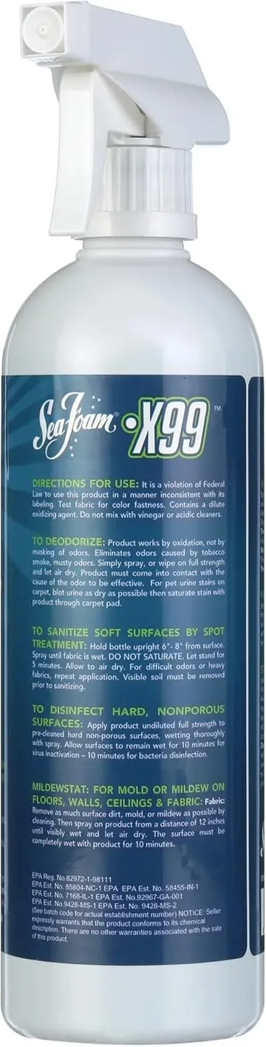 Seafoam X99 Complete Auto & Rv Interior Sanitiz