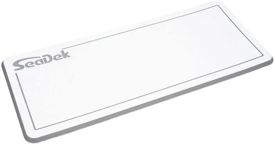 SeaDek Small Helm Pad - White/Storm Grey w/SeaDek Logo