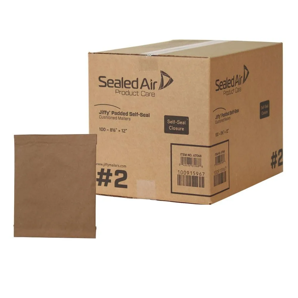 Sealed Air Jiffy Padded Mailers, Self-Seal Kraft Cushioned Mailers
