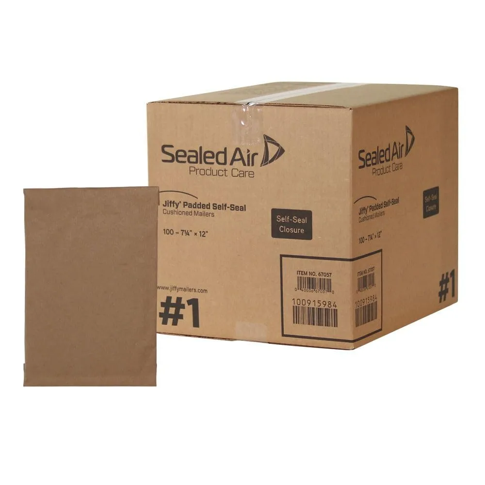 Sealed Air Jiffy Padded Mailers, Self-Seal Kraft Cushioned Mailers