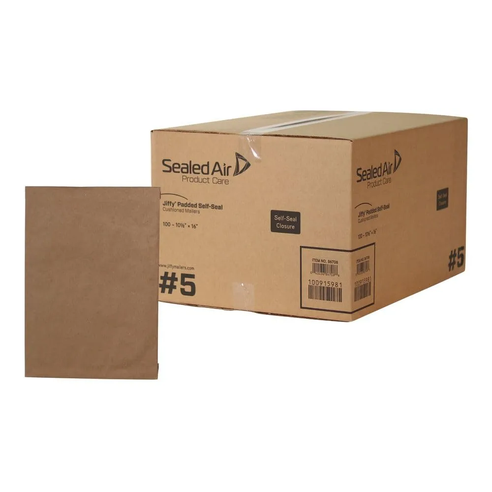Sealed Air Jiffy Padded Mailers, Self-Seal Kraft Cushioned Mailers
