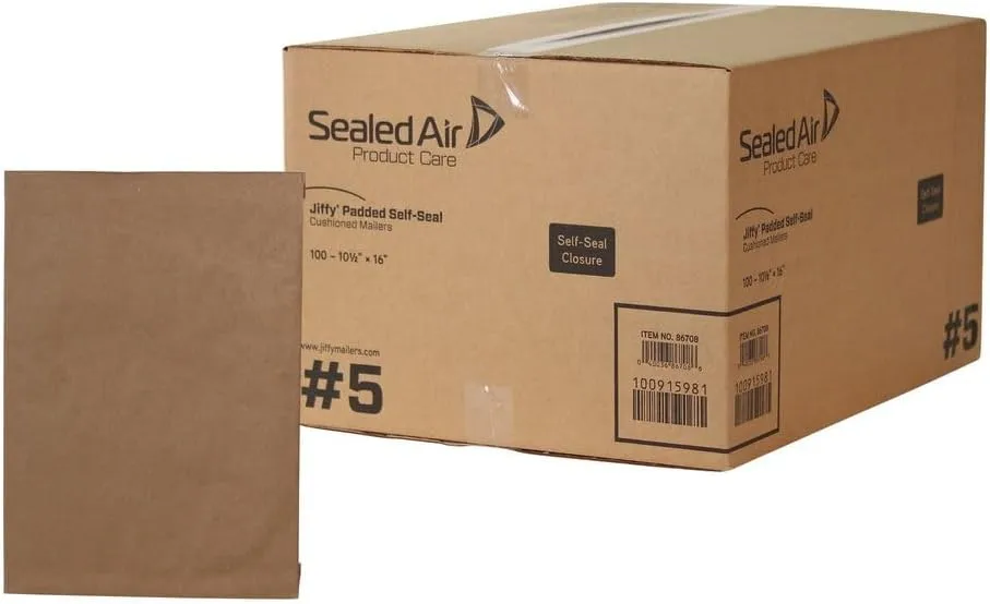 Sealed Air Jiffy Padded Mailers, Self-Seal Kraft Cushioned Mailers