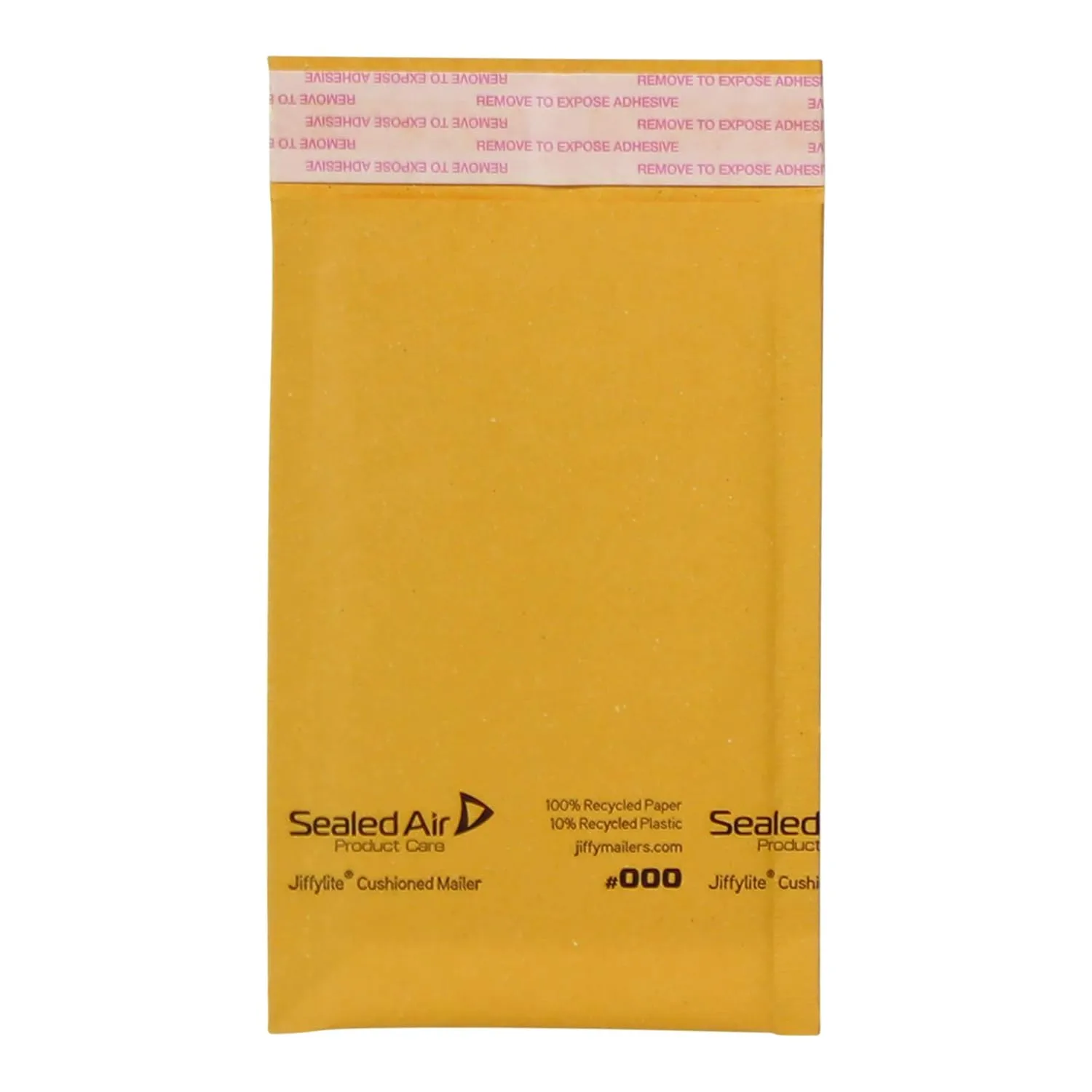 Sealed Air JiffyLite Bubble Cushioned Shipping Mailers, Case of 250, Self Seal Recycled Mailing Envelope made with BubbleWrap, #000 - 4" x 8", Manila