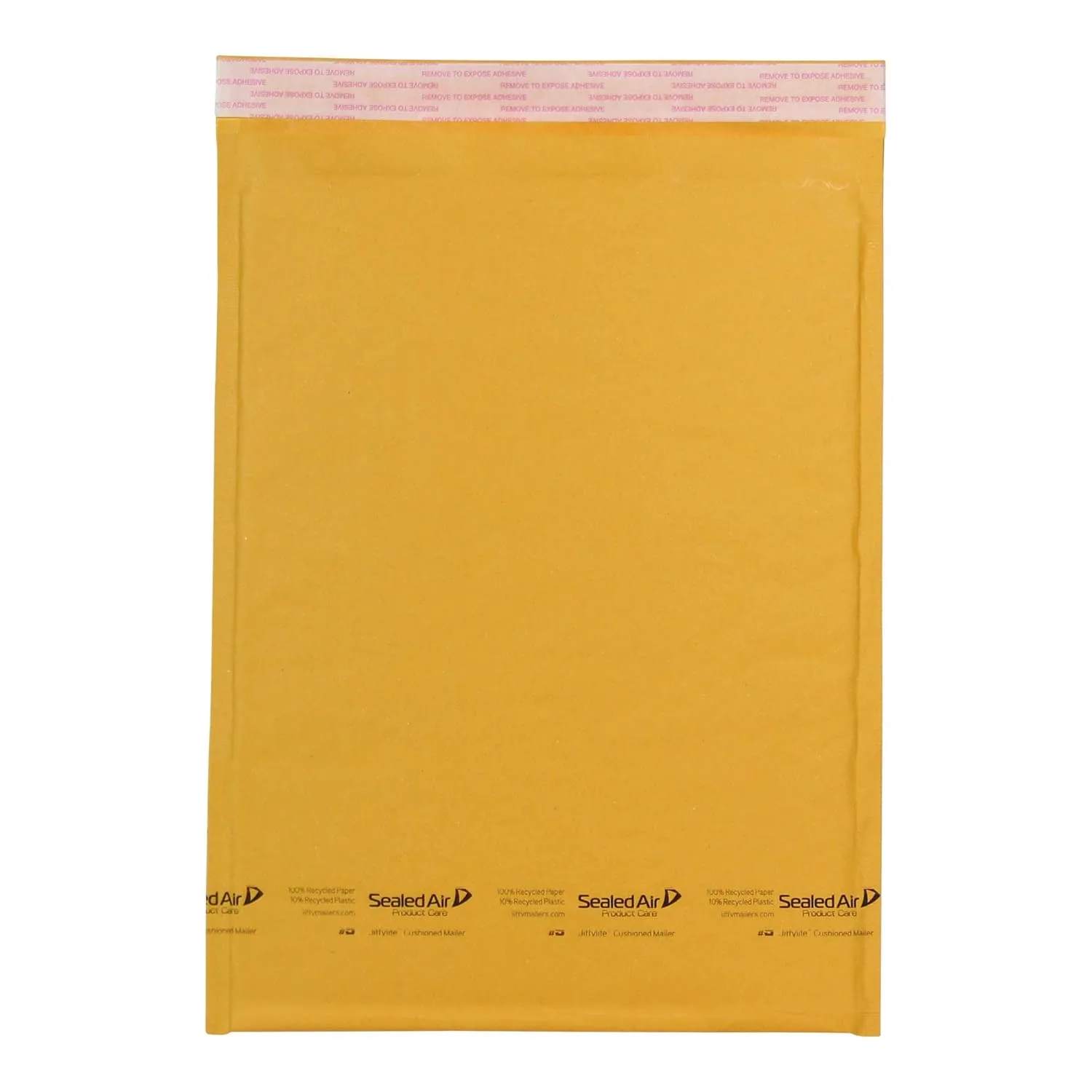 Sealed Air Jiffylite Self-Seal Bubble Mailer, #5, Barrier Bubble Air Cell Cushion, Self-Adhesive Closure, 10.5 x 16, Brown Kraft, 80/CT