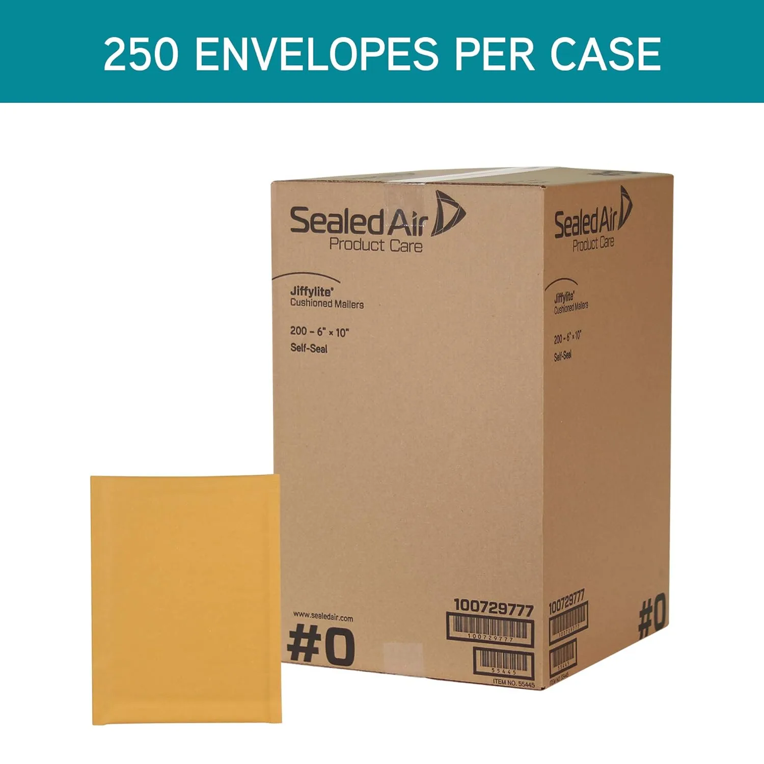 Sealed Air Superior Envelope, 6 x 10" (55445), Manila