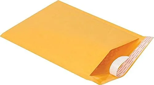 Sealed Air JiffyLite Bubble Mailers, 8.5 x 12 Inches, Kraft, Case of 100