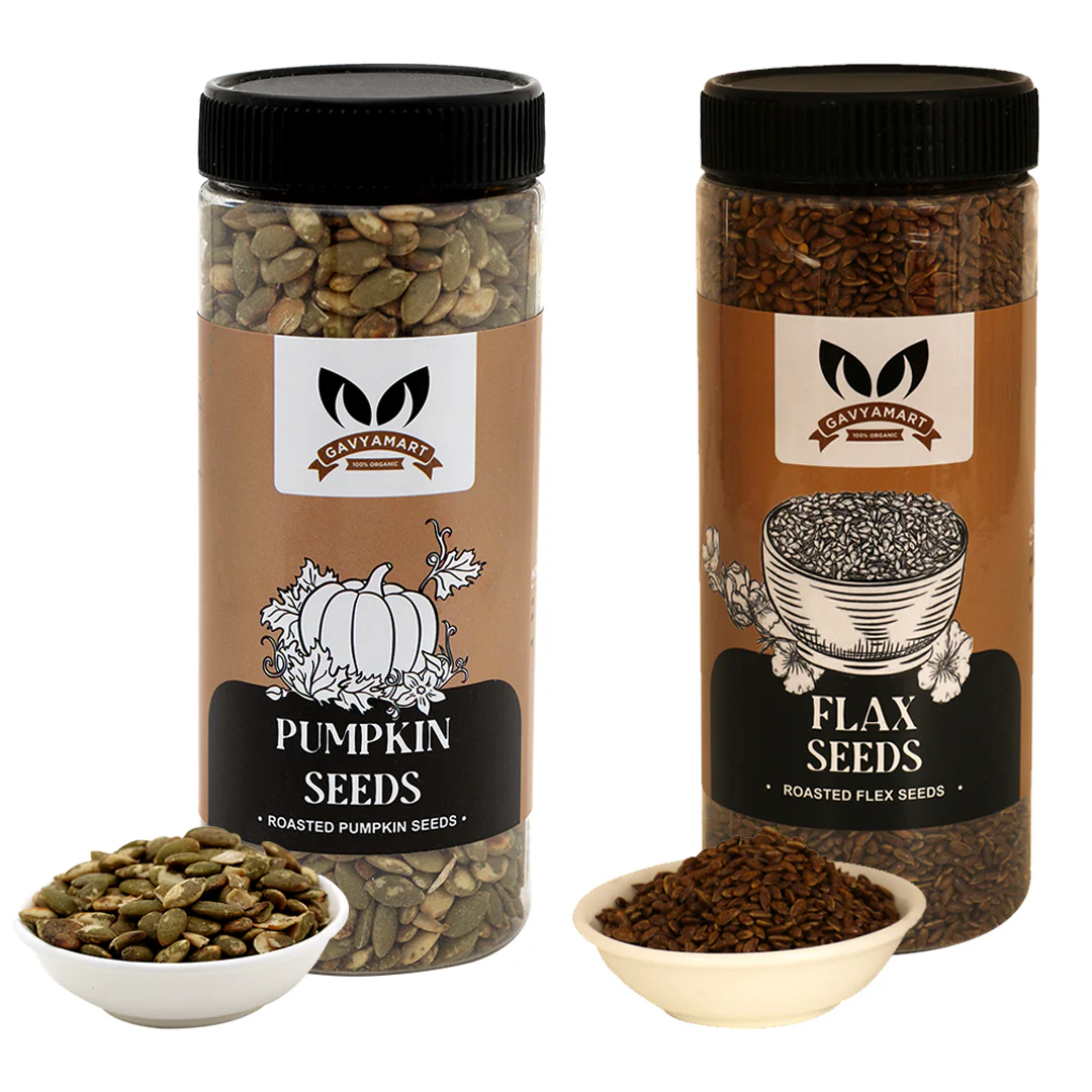 1 Pumpkin seeds (300gram) +1 Flax Seed (250gram)