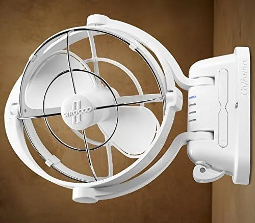 SEEKR Sirocco II 3-Speed 7" Gimbal Fan - 12/24V Auto-Sensing DC