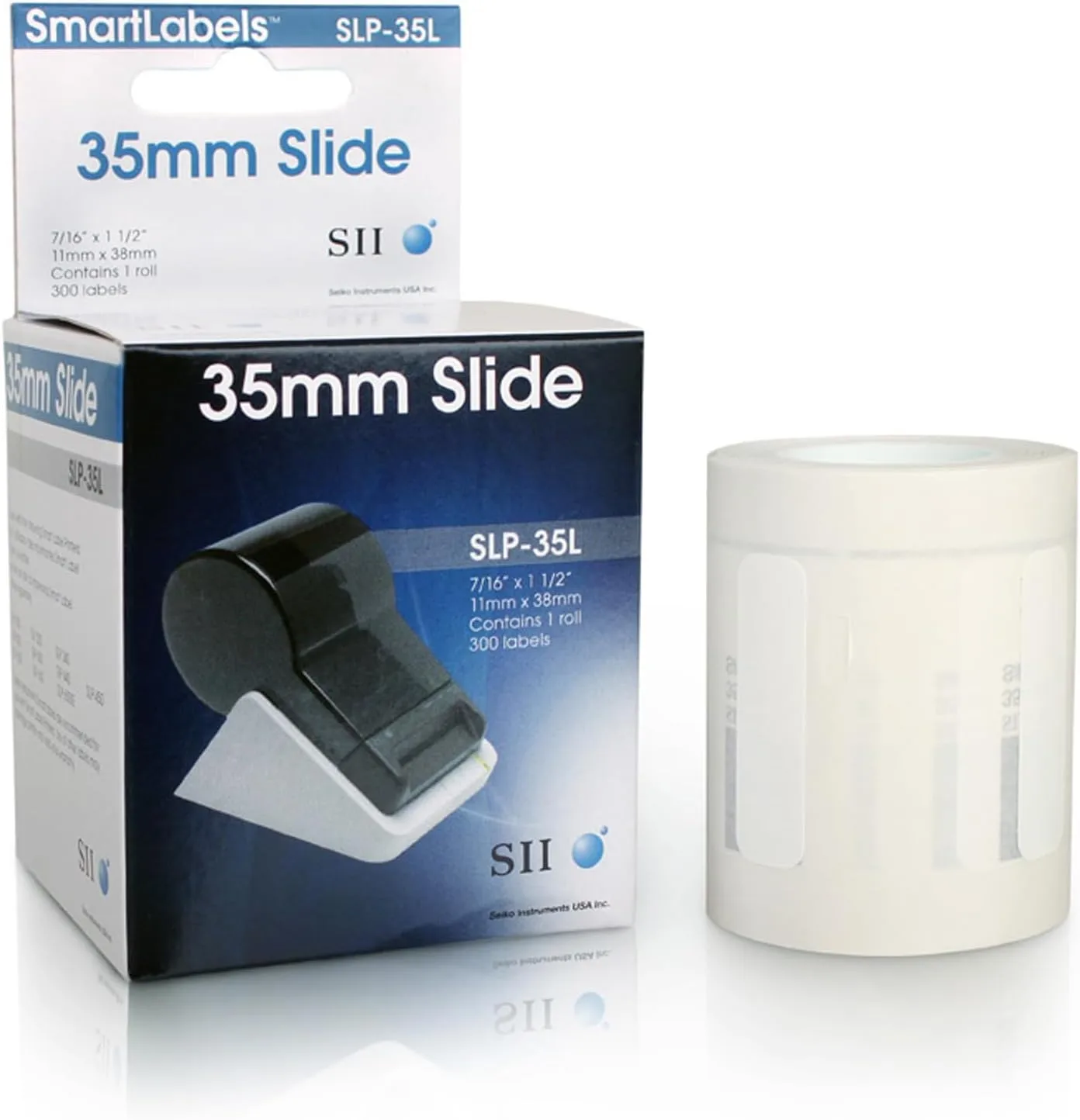 Seiko Instruments 35mm Slide Labels for Smart Label Printers (SLP-35L), White
