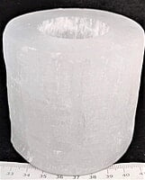 Selenite Flat Top Candleholder Selenite Flat Top Candleholder