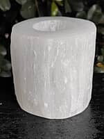 Selenite Flat Top Candleholder Selenite Flat Top Candleholder