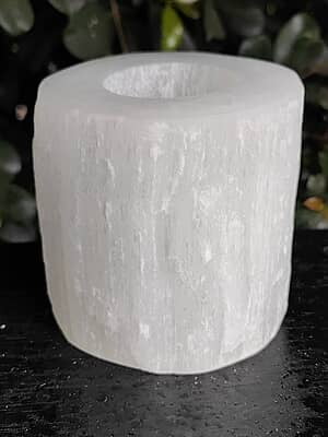 Selenite Flat Top Candleholder