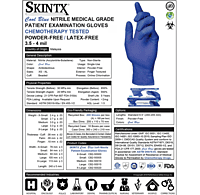 200 COOL BLUE SkinTX Nitrile Exam PF Glove (3.0g, 200-gloves packing) - 2000 / Case