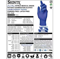 200 COOL BLUE SkinTX Nitrile Exam PF Glove (3.0g, 200-gloves packing) - 2000 / Case