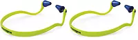 Sellstrom Reusable Banded Ear Plugs, Hearing Protection for Work, 25dB NRR, Hi-Viz Green/Blue, S23430, 1 Count (Pack of 2)