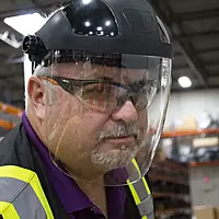 Sellstrom DP4 Face Shield - Lightweight Mask with High Impact Crown & Ratchet Headgear for Work, Grinding