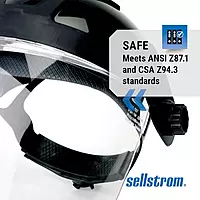 Sellstrom DP4 Face Shield - Lightweight Mask with High Impact Crown & Ratchet Headgear for Work, Grinding